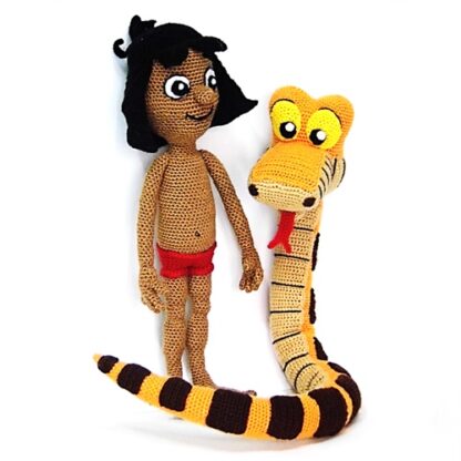 Patrones Amigurumi Mowgli, Baloo y Kaa (El Libro de la Selva) - Imagen 6