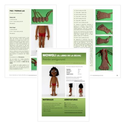 Patrón Amigurumi Mowgli (El libro de la selva) - Imagen 5