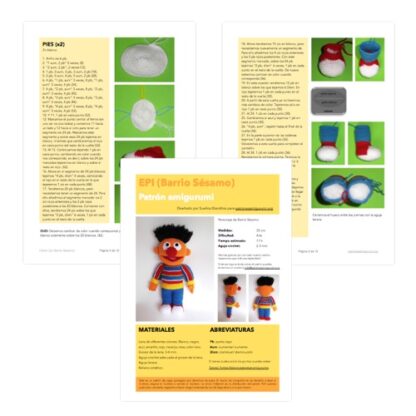 Patrón Amigurumi Epi (Barrio Sésamo) - Imagen 5