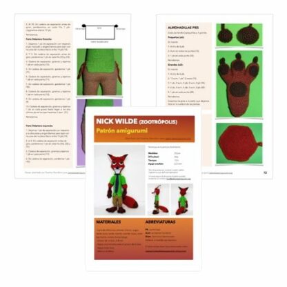 Patrón Nick Wilde PDF