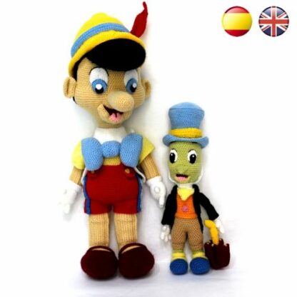 Patrones amigurumis Pinocho y Pepito Grillo