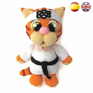 Patrón Amigurumi Aki, el gato karateka