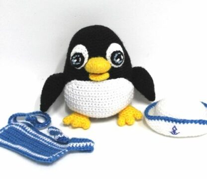 Patrón Amigurumi Baldomero, el pingüino marinero - Imagen 6