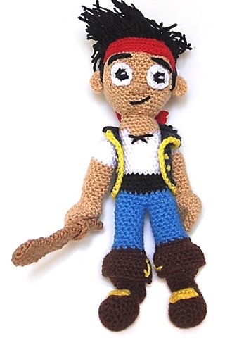 Patrón Amigurumi - Jake y los Piratas de Nunca Jamás