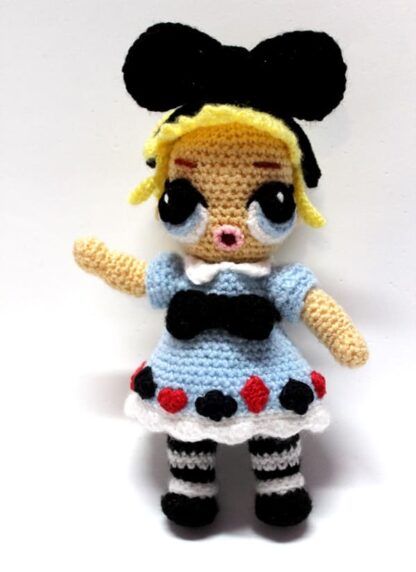 Patrón Amigurumi Muñeca LOL - Reina de Corazones y Alicia - Imagen 5