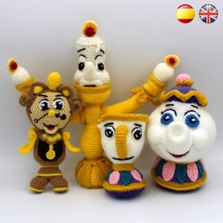 Patrones amigurumi personajes Bella y Bestia