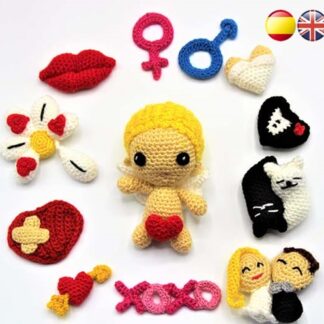 Mini Amigurumis Y el Amor: 12 patrones para tejer mini amigurumis