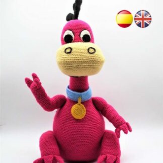 Patrón amigurumi Dino (Picapiedra)