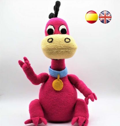 Patrón amigurumi Dino (Picapiedra)