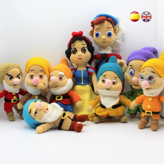 Colección Blancanieves (10 Patrones amigurumi) Sueños Blanditos