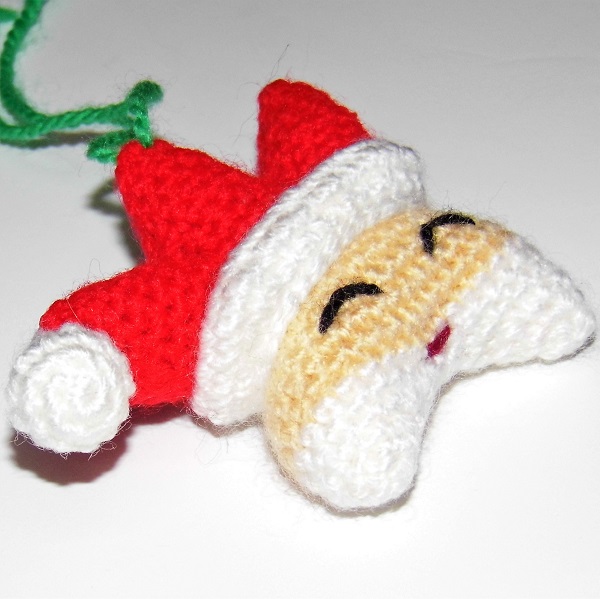 Patrón Estrella Santa Claus amigurumi