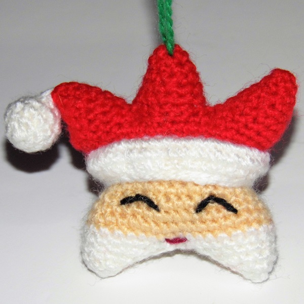 Patrón Estrella Santa Claus amigurumi