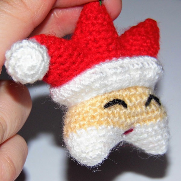 Patrón Estrella Santa Claus amigurumi