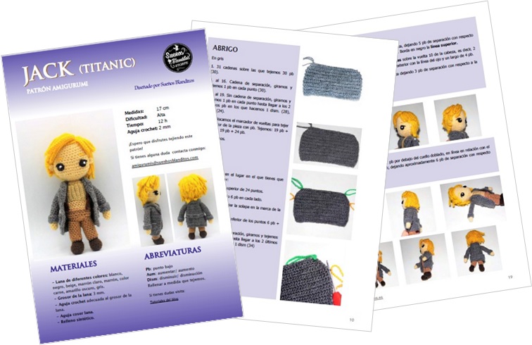 Patrones amigurumi Rose y Jack (Titanic)