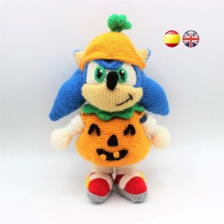 Patrón amigurumi Disfraz Calabaza Sonic